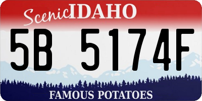 ID license plate 5B5174F