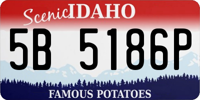 ID license plate 5B5186P