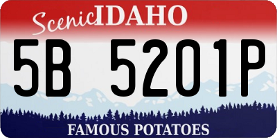 ID license plate 5B5201P
