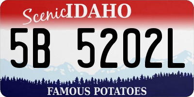 ID license plate 5B5202L