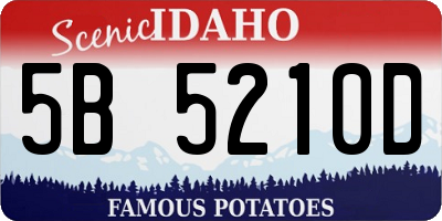 ID license plate 5B5210D