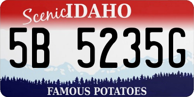 ID license plate 5B5235G
