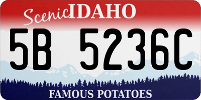 ID license plate 5B5236C