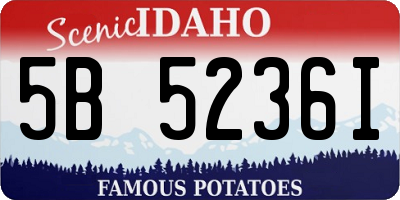 ID license plate 5B5236I
