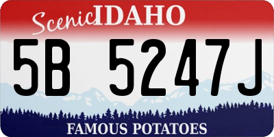 ID license plate 5B5247J