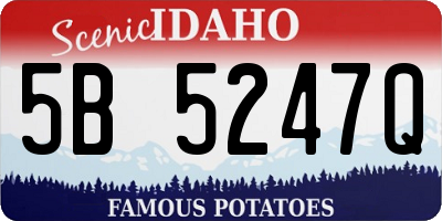 ID license plate 5B5247Q
