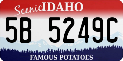ID license plate 5B5249C