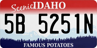 ID license plate 5B5251N