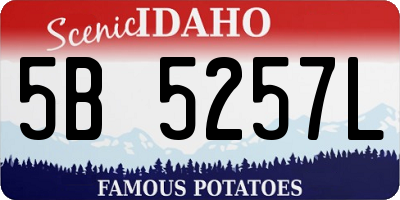 ID license plate 5B5257L