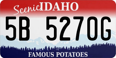 ID license plate 5B5270G