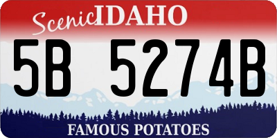 ID license plate 5B5274B