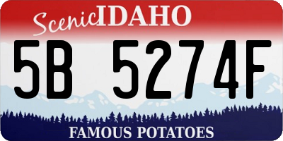 ID license plate 5B5274F