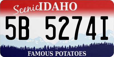 ID license plate 5B5274I