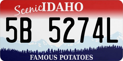 ID license plate 5B5274L