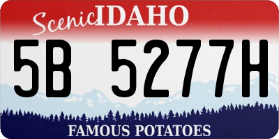 ID license plate 5B5277H