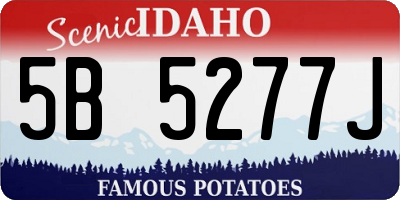ID license plate 5B5277J