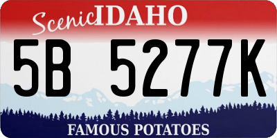 ID license plate 5B5277K