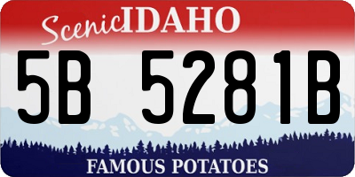 ID license plate 5B5281B