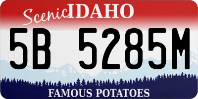 ID license plate 5B5285M