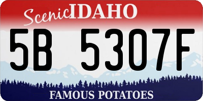ID license plate 5B5307F