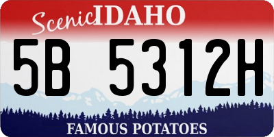 ID license plate 5B5312H