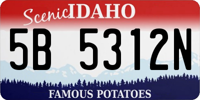 ID license plate 5B5312N