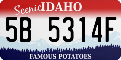 ID license plate 5B5314F