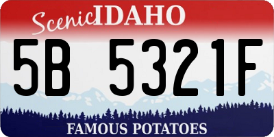 ID license plate 5B5321F