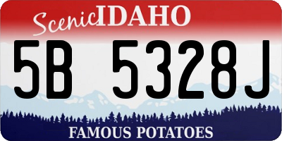ID license plate 5B5328J