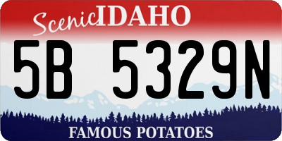 ID license plate 5B5329N