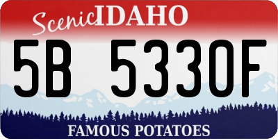 ID license plate 5B5330F