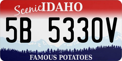 ID license plate 5B5330V