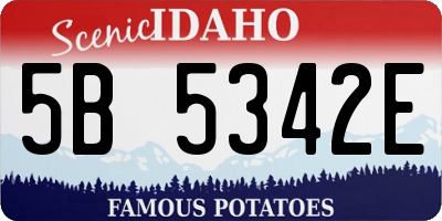 ID license plate 5B5342E