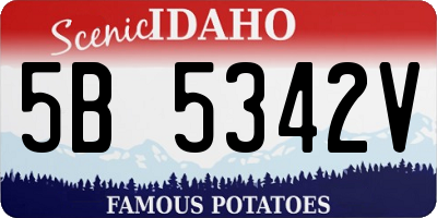 ID license plate 5B5342V