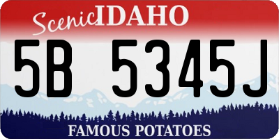 ID license plate 5B5345J