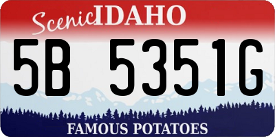 ID license plate 5B5351G