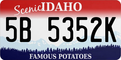 ID license plate 5B5352K