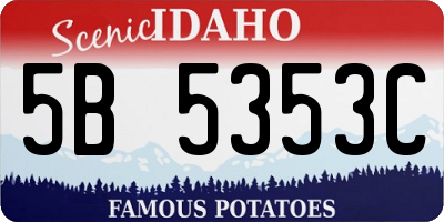 ID license plate 5B5353C