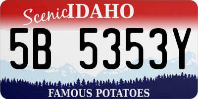ID license plate 5B5353Y