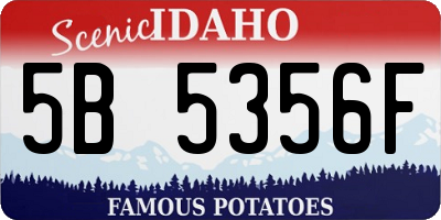 ID license plate 5B5356F