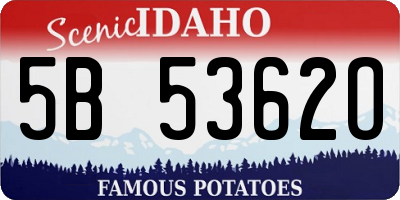 ID license plate 5B5362O