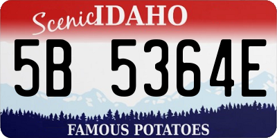 ID license plate 5B5364E