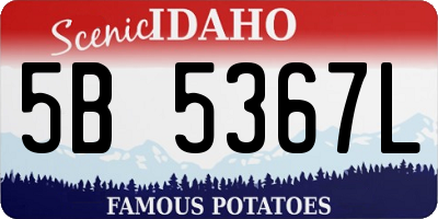 ID license plate 5B5367L