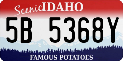 ID license plate 5B5368Y