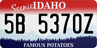 ID license plate 5B5370Z