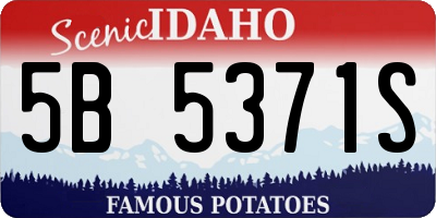 ID license plate 5B5371S