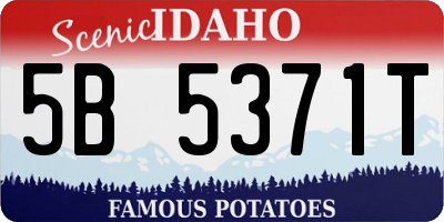 ID license plate 5B5371T