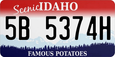 ID license plate 5B5374H