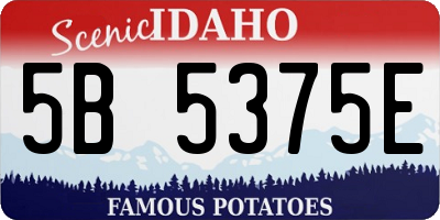 ID license plate 5B5375E