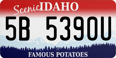 ID license plate 5B5390U